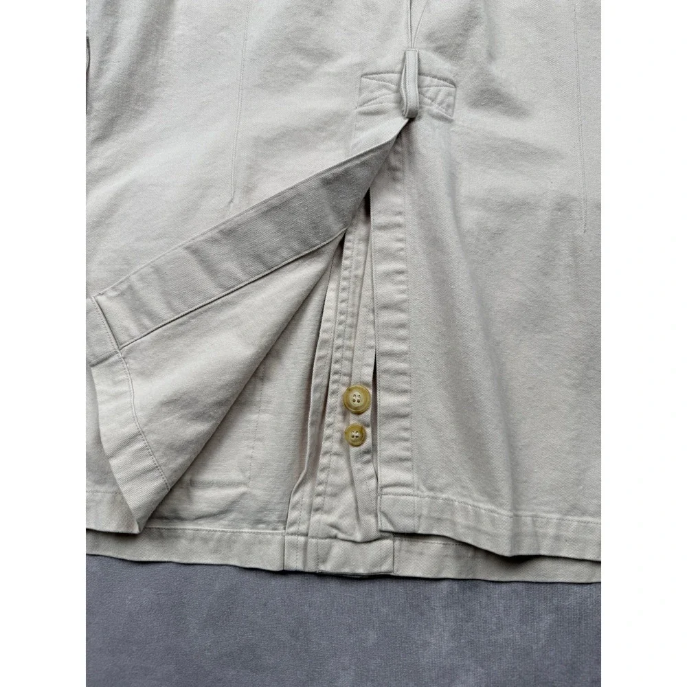 Vintage Banana Republic Safari Jacket Mens M Khaki Cotton Twill Utility Coat